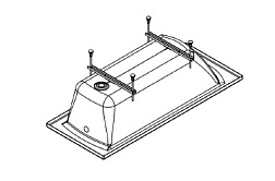 Монтажный комплект для ванны Монако упрощенный 1WH301963 Сантек