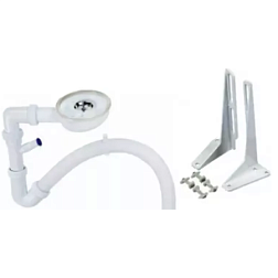 Сифон для раковины Пилот с кронштейном, пластиковый, трубный 1WH106847 Сантек