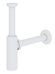 Сифон для раковины Aqua белый глянец, пластиковый, бутылочный 1WH501854 Сантек